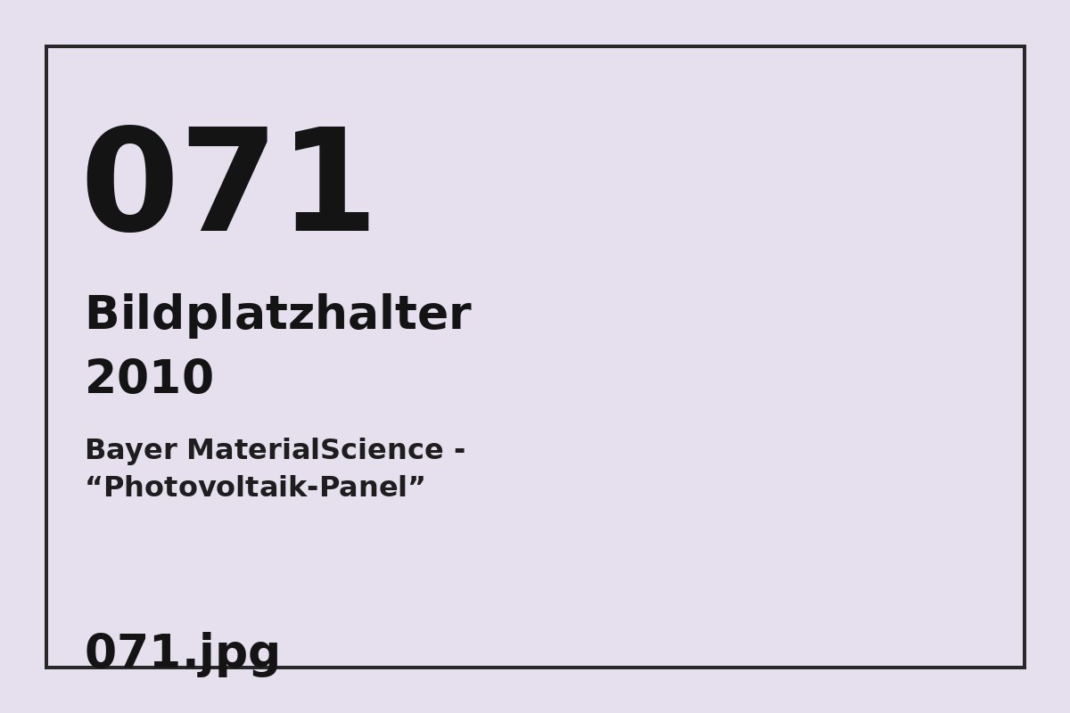 Bildplatzhalter 071.jpg für Bayer MaterialScience - “Photovoltaik-Panel”