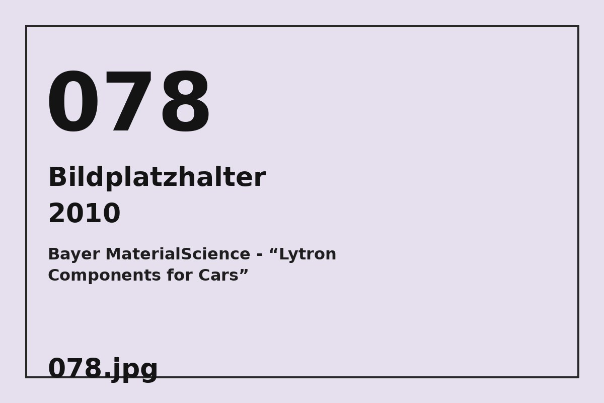 Bildplatzhalter 078.jpg für Bayer MaterialScience - “Lytron Components for Cars”