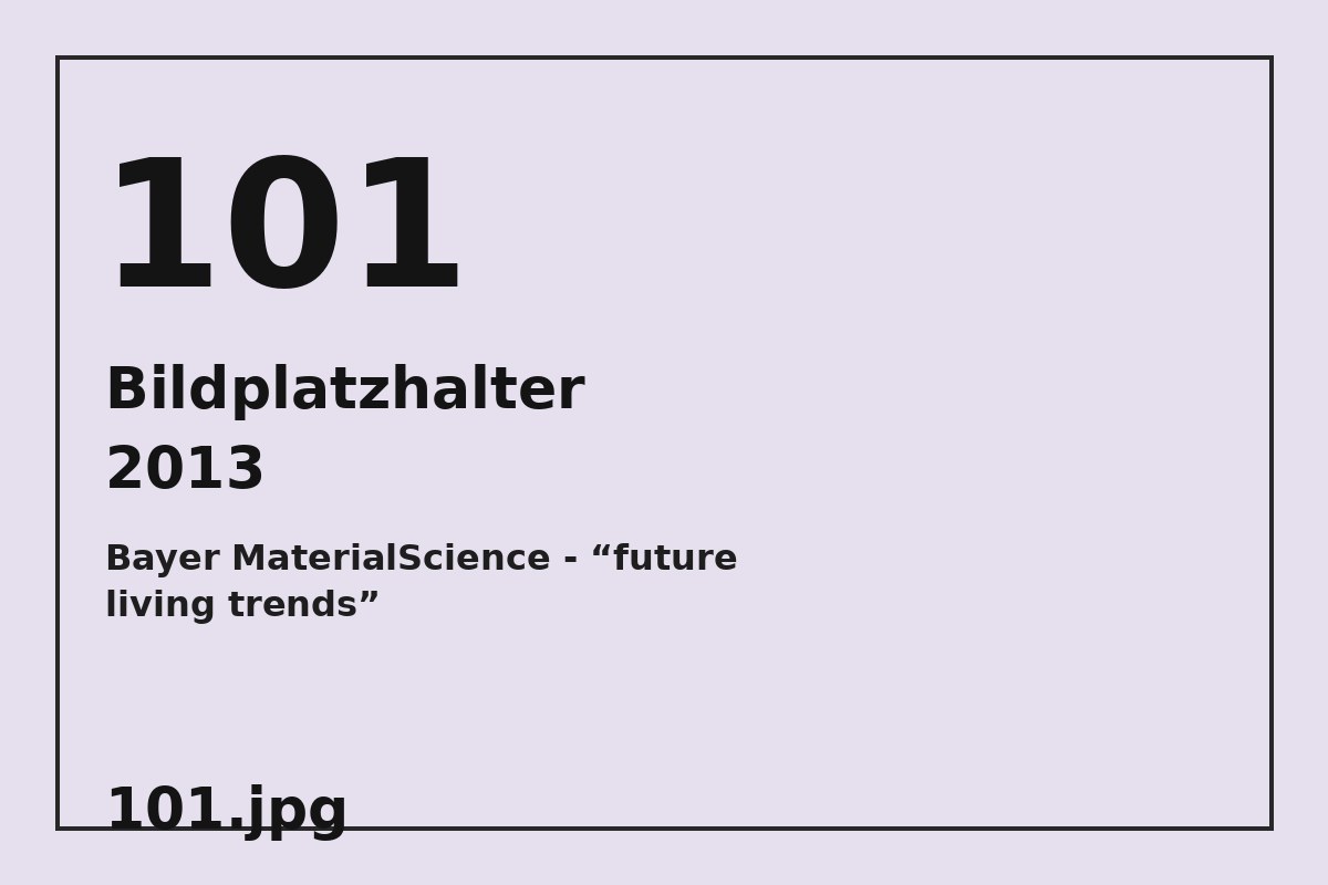 Bildplatzhalter 101.jpg für Bayer MaterialScience - “future living trends”