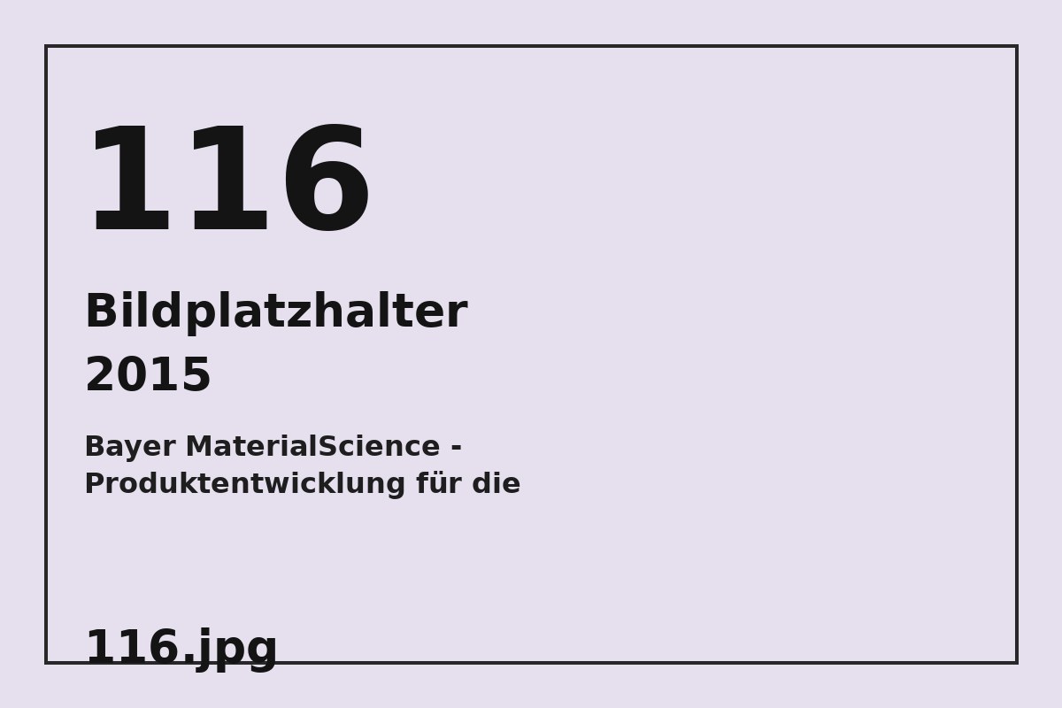 Bildplatzhalter 116.jpg für Bayer MaterialScience - Produktentwicklung für die