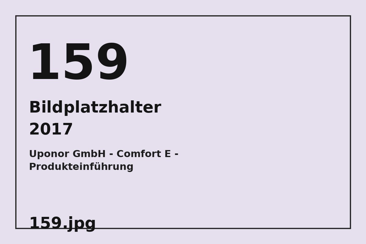 Bildplatzhalter 159.jpg für Uponor GmbH - Comfort E - Produkteinführung