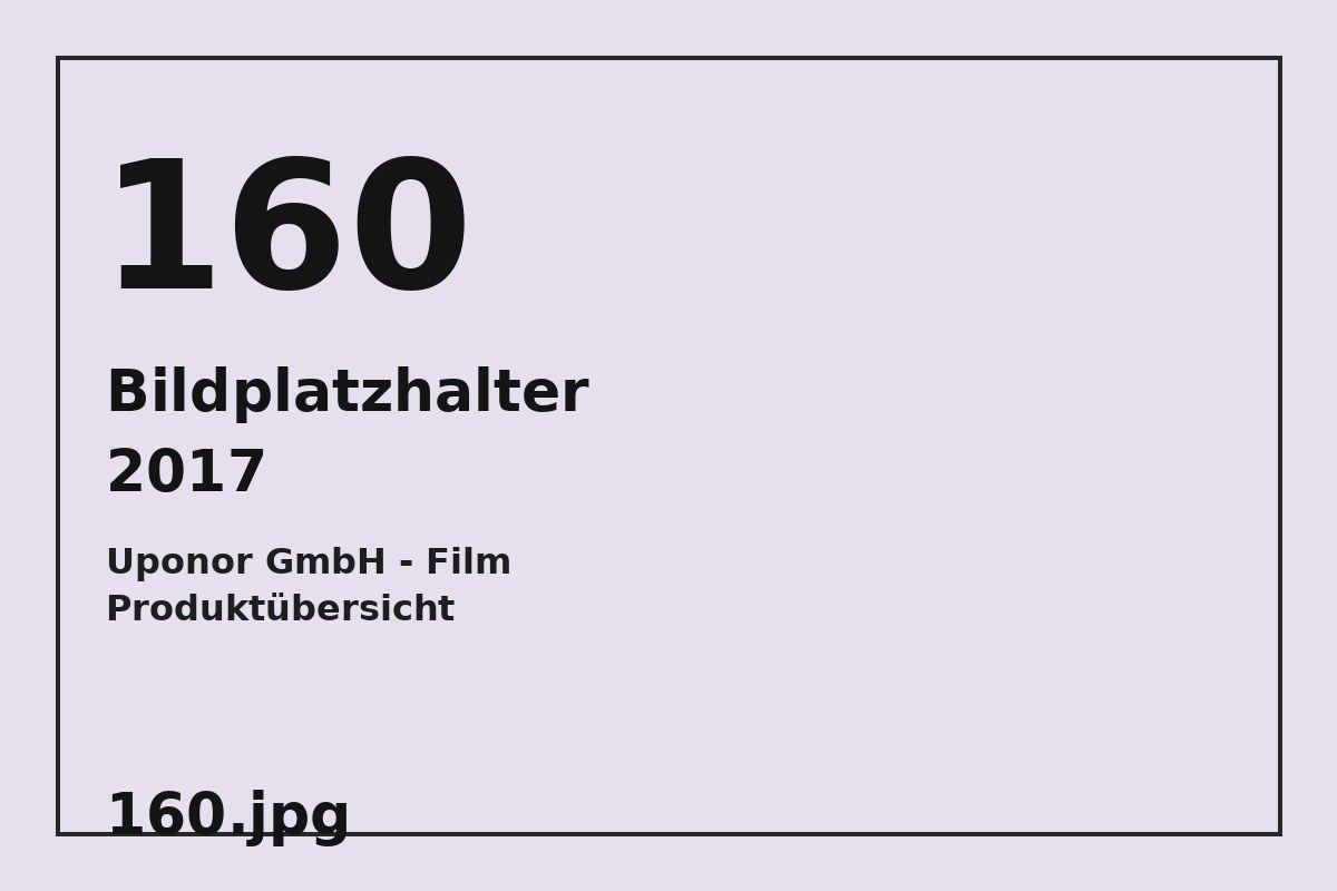 Bildplatzhalter 160.jpg für Uponor GmbH - Film Produktübersicht